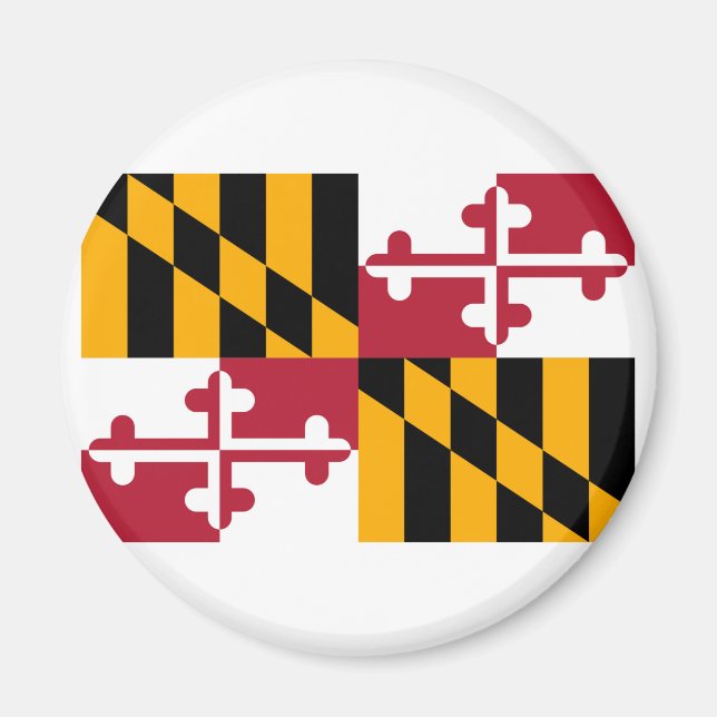 Imán Diseño de la bandera del estado de Maryland (Frente)
