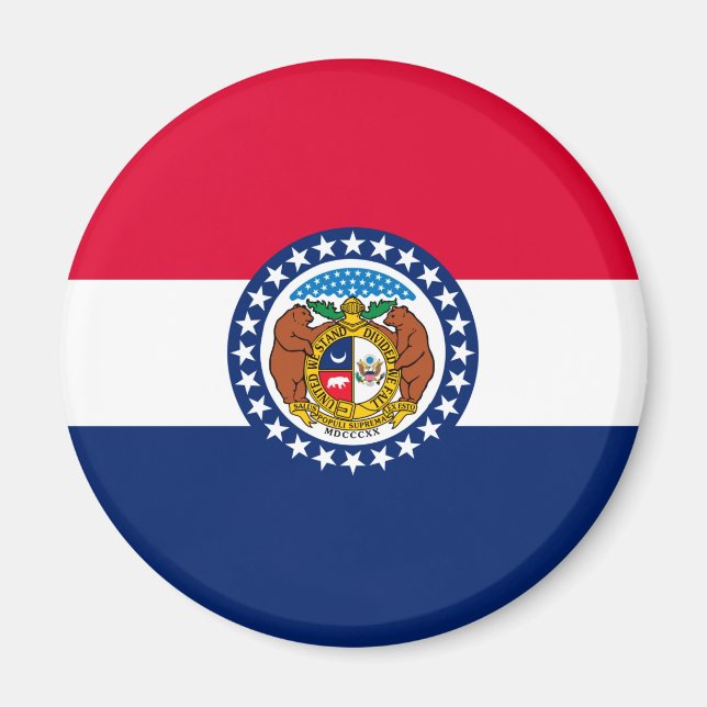 Imán Diseño de la bandera del estado de Misuri (Frente)
