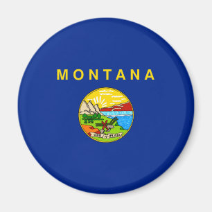Imán Diseño de la bandera del estado de Montana