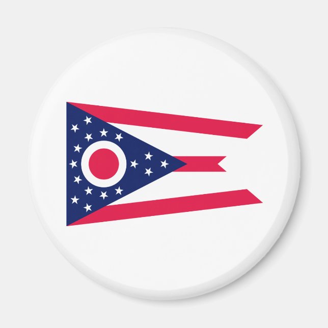 Imán Diseño de la bandera del estado de Ohio (Frente)