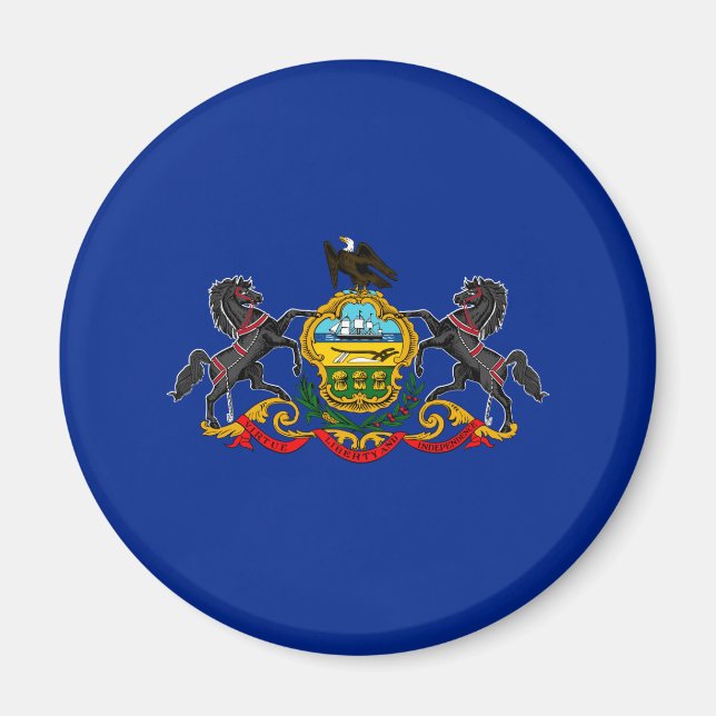 Imán Diseño de la bandera del estado de Pennsylvania (Frente)