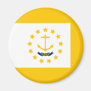 Imán Diseño de la bandera del estado de Rhode Island