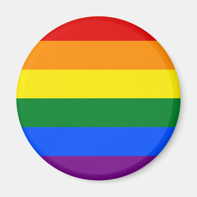 Imán Diseño de la bandera del orgullo gay (Frente)