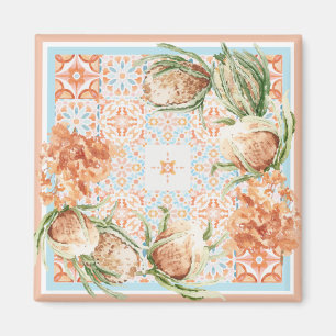 Imán Diseño de la bufanda floral