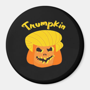 Imán Diseño de la calabaza de Trumpkin Halloween - Lema