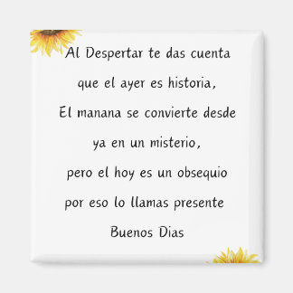 Imán Diseño de la cita de los Buenos días