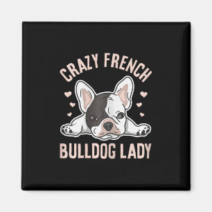 Imán Diseño de la dama de Bulldog francesa para tu espo