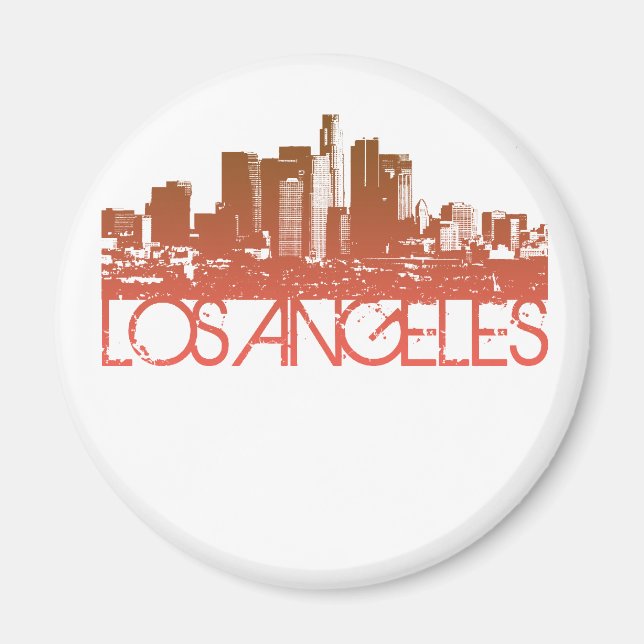 Imán Diseño de la línea aérea de Los Ángeles (Frente)