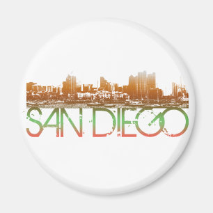 Imán Diseño de la línea aérea de San Diego