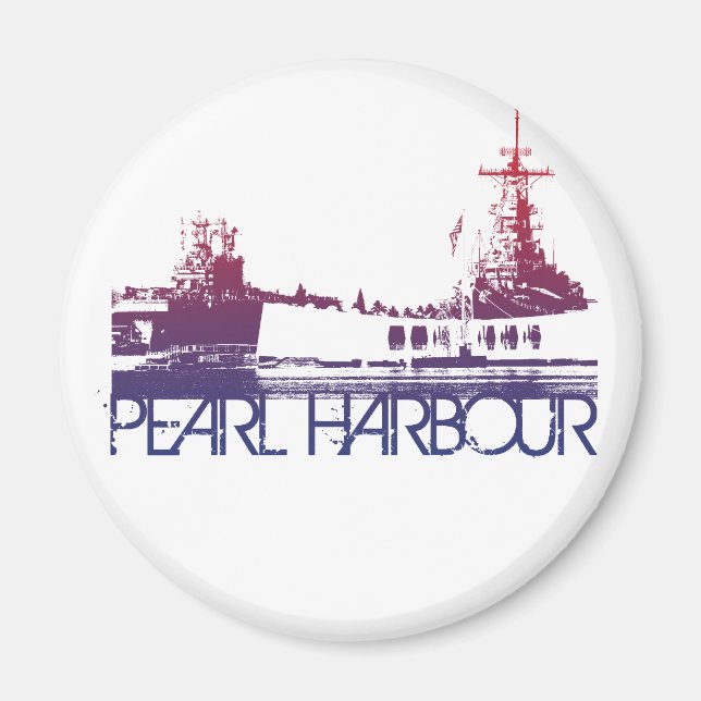 Imán Diseño de la línea aérea Pearl Harbor (Frente)
