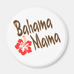 Imán Diseño de la mamá de Bahama con la flor de