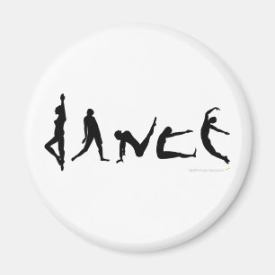 Imán Diseño de la silueta del baile de la danza