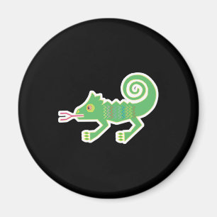 Imán diseño de lagarto tribal