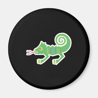 Imán diseño de lagarto tribal