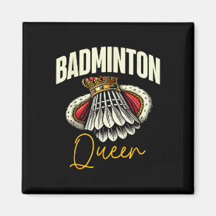 Imán Diseño de lanzadera de amor de jugador de bádminto