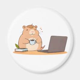 Imán Diseño de Laptop de Café de Codificador de Carpinc