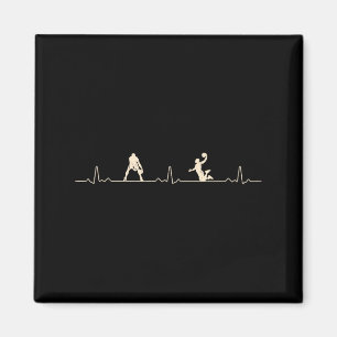 Imán Diseño de latido de corazón de jugador de balonces