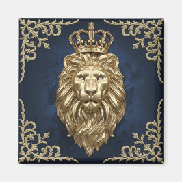 Imán Diseño de León Regal - Decoración de lujo Navy Blu