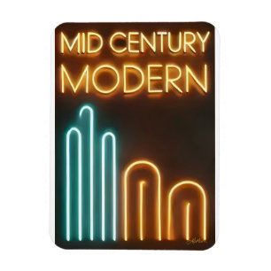 Imán Diseño de letrero de neón de arte moderno de media