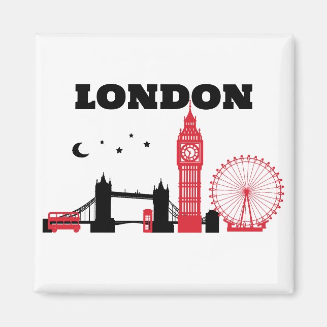 Imán DISEÑO DE Londres, (Frente)