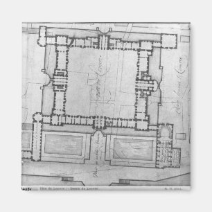 Imán Diseño de los edificios orientales del Louvre