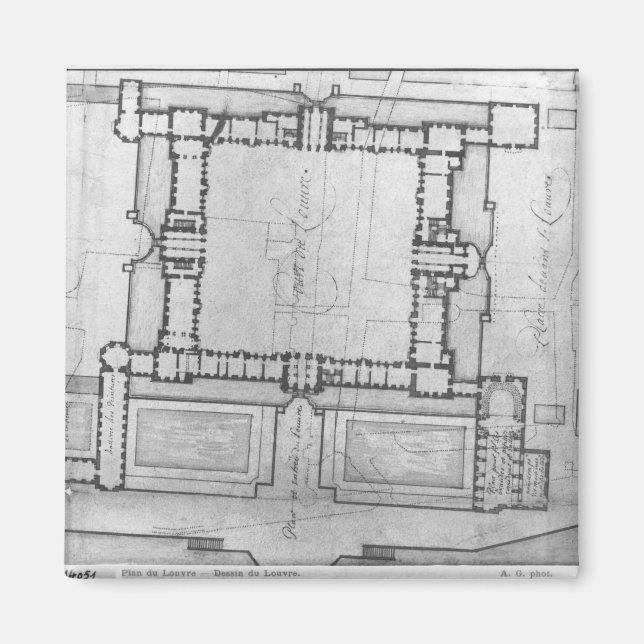 Imán Diseño de los edificios orientales del Louvre (Frente)
