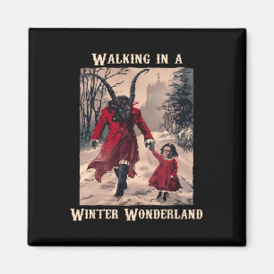 Imán Diseño de los Navidades góticos de Krampus Winter