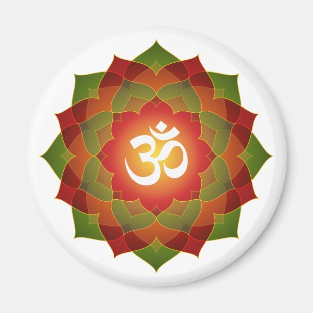 Imán Diseño de Lotus Om (Frente)