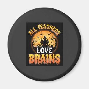 Imán Diseño de luna de terror cerebros de zombi de prof