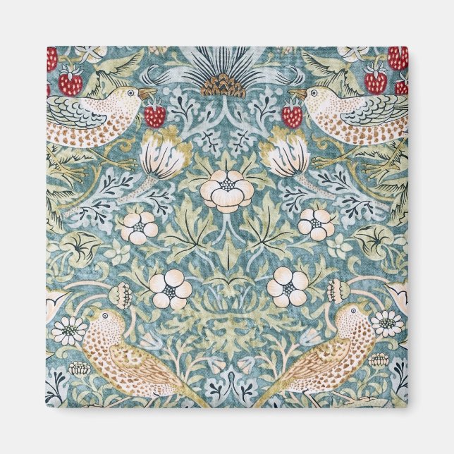 Imán Diseño de luz de fresa de William Morris (Frente)