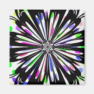 Imán diseño de mandala floral