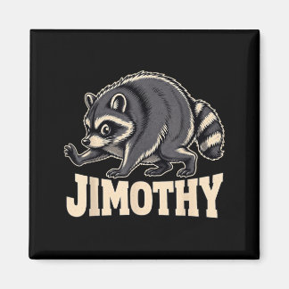 Imán Diseño de mapache Jimothy retro de los 80