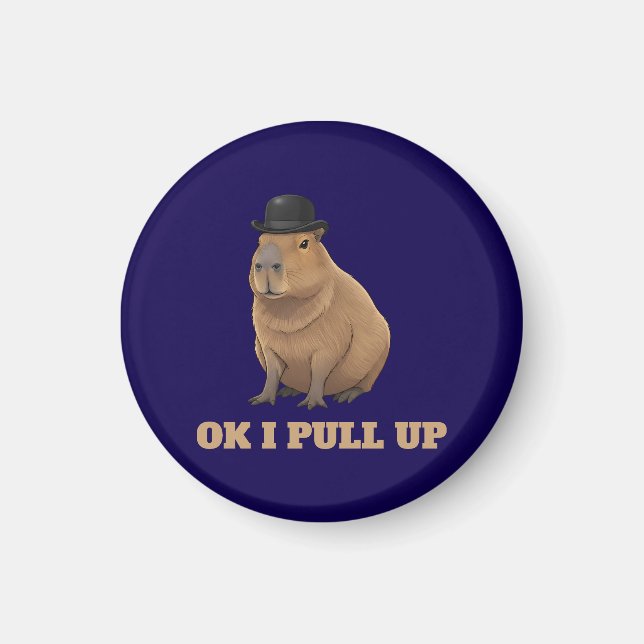 Imán Diseño de meme de carpincho divertido y trendy (Frente)