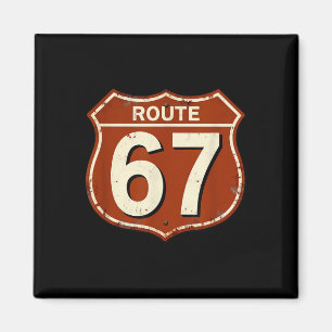 Imán Diseño de meme divertido de carretera retro Ruta 6