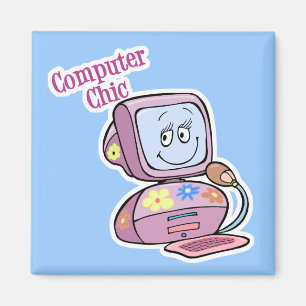 Imán Diseño de moda de computadora linda