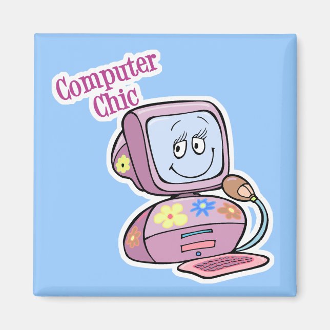 Imán Diseño de moda de computadora linda (Frente)