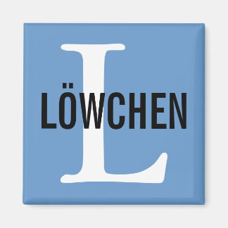 Imán Diseño de monograma de la raza Löwchen