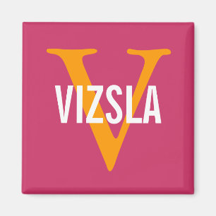 Imán Diseño de monograma de raza Vizsla