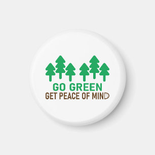 Imán Diseño de motivación verde para proteger la natura