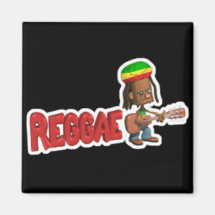 Imán diseño de música reggae