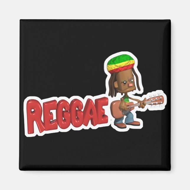 Imán diseño de música reggae (Frente)
