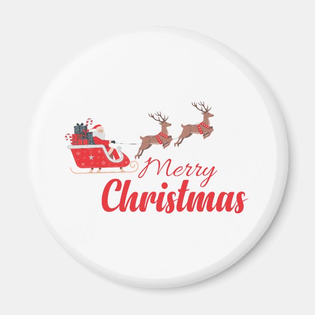 Imán Diseño de navidades y renos (Frente)