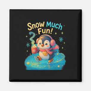 Imán Diseño de Nieve Mucha Diversión Cuidada de Navidad