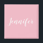 Imán Diseño de nombre Jennifer de caligrafía personaliz<br><div class="desc">Crea tu propio diseño personalizado. Puede cambiar el color del tipo de letra caligráfica del estilo manuscrito blanco a otra opción cursiva de moda. Cambie el tamaño de la fuente para que se ajuste al diseño de nombre personalizado. Este mensaje de texto personal puede ocupar la mayor parte del área...</div>