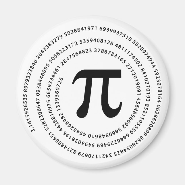 Imán Diseño de número Pi (Frente)