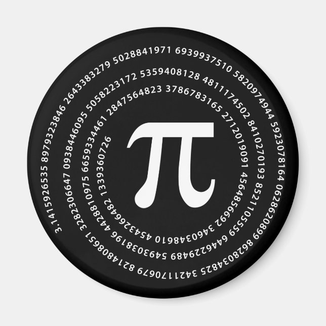 Imán Diseño de número Pi (Frente)