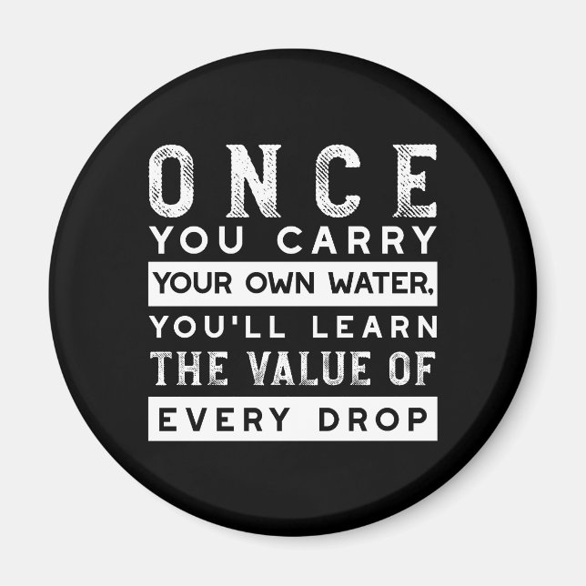 Imán Diseño de oferta de sabiduría - Valor de cada gota (Frente)
