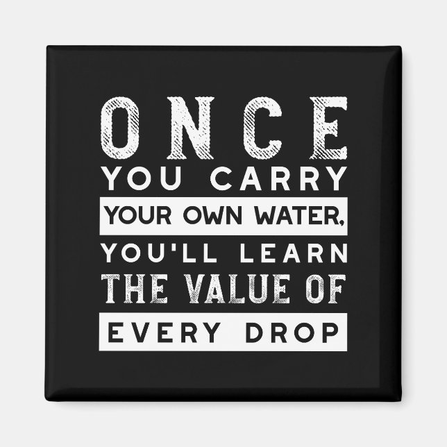 Imán Diseño de oferta de sabiduría - Valor de cada gota (Frente)