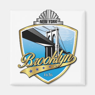 Imán Diseño de oro de Brooklyn