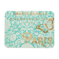Diseño de oro de París con mariposa